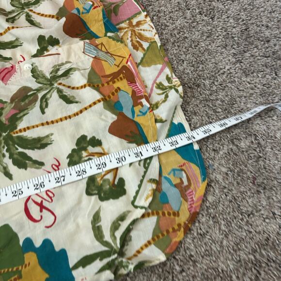 NWT Oversized Resort Wear Novelty Print Tunic Shirt Dress Cover Up S Florida - Picture 6 of 14
